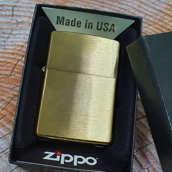 Brichetă ZIPPO Brushed Brass 204B