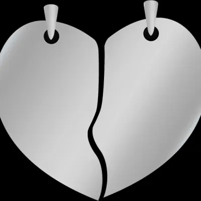 Colier „Jumătăți de inimă”